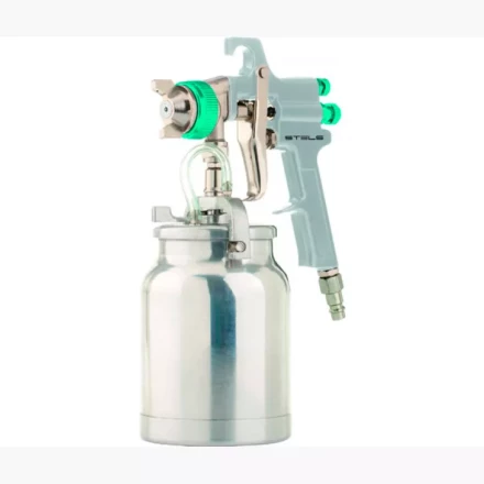 Пневматический краскопульт AS 702 НP профессиональный, всасывающего типа, сопло 1,8 мм и 2,0 мм Stels 57364 купить в Тюмени