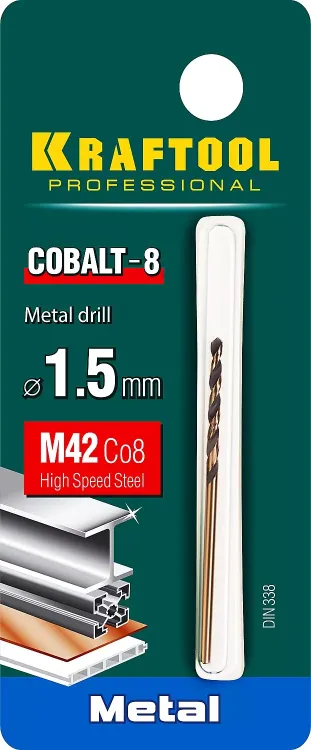 Сверла по металлу HSS-Co Оберон 29656-1.5 купить в Тюмени