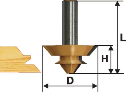 Фреза комбинированная универсальная Ф70Х32 мм хвостовик 12 мм 46503 купить в Тюмени