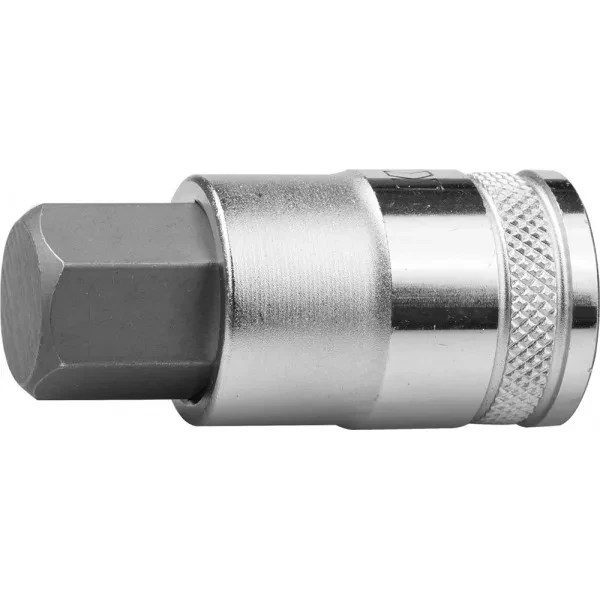 Торцовая бита-головка KRAFTOOL "INDUSTRIE QUALITAT", материал S2, HEX, сатинированная, 1/2", H17 27908-17_z01 купить в Тюмени