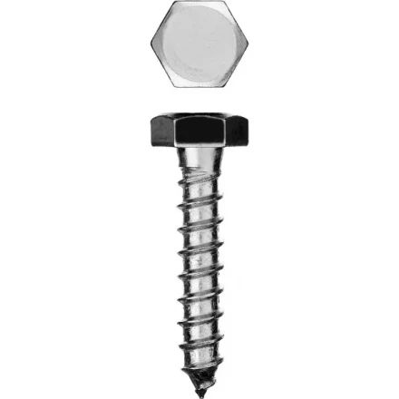 Шурупы ЗУБР &quot;МАСТЕР&quot; с шестигранной головкой, оцинкованные, 6x40мм, 110шт 4-300451-06-040 купить в Тюмени