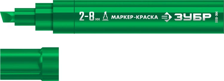 ЗУБР МК-800 зеленый, 2-8 мм клиновидный маркер-краска (06327-4) купить в Тюмени
