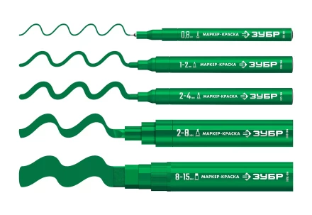 ЗУБР МК-800 зеленый, 2-8 мм клиновидный маркер-краска (06327-4) купить в Тюмени