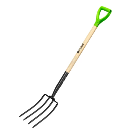 Вилы 4-рогие Palisad 61394, огородные, кованые, 195х295х1165 мм, деревянный лакированный черенок купить в Тюмени