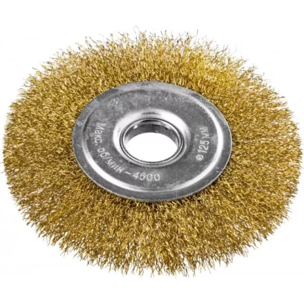 DEXX. Щетка дисковая для УШМ, витая стальная латунированная проволока 0,3мм, 125ммх22мм 35101-125 купить в Тюмени