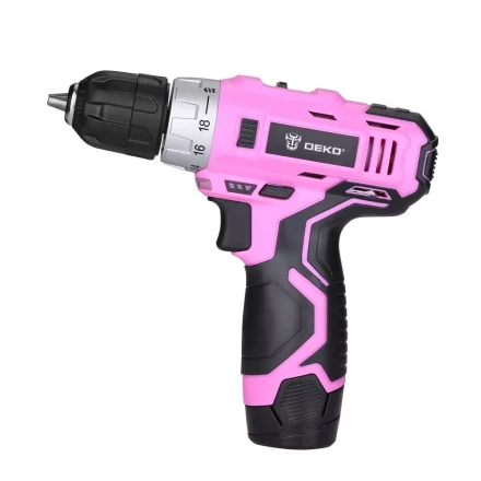 Дрель аккумуляторная DEKO GCD12DU3 PINK SET2 + оснастка 13 шт, 063-4171 купить в Тюмени