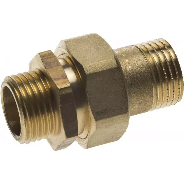 Соединитель GENERAL FITTINGS прямой с накидной гайкой, латунь, ш/ш, 1/2" 51037-S/S-1/2 купить в Тюмени