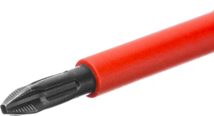 Отвертка KRAFTOOL, высоковольтная, Cr-Mo-V стержень, двухкомпонент. маслобензостойкая рукоятка, PH №2, 100мм 250084-2-100 купить в Тюмени