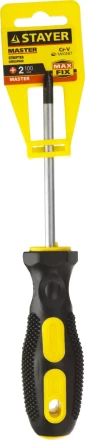Отвертка STAYER &quot;MASTER&quot;, двухкомпонентная рукоятка, магнитный наконечник, PH2x100мм 2510-2-10_z01 купить в Тюмени