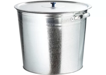 Бак для воды Россия оцинкованный с крышкой (крышка с ручкой) 32л, без крана 67549 купить в Тюмени