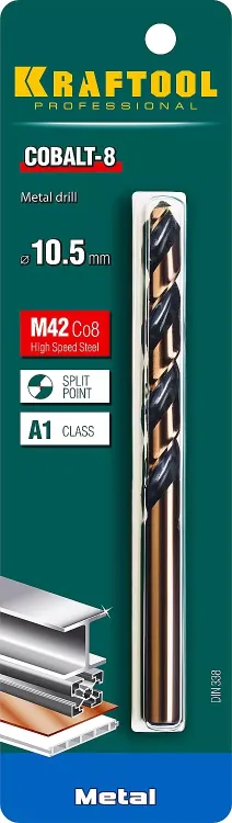 Сверло по металлу HSS-Co 29656-10.5 купить в Тюмени