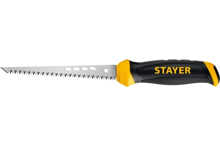 STAYER 160 мм, выкружная ножовка по гипсокартону, Professional, 8TPI, 15173_z02 купить в Тюмени