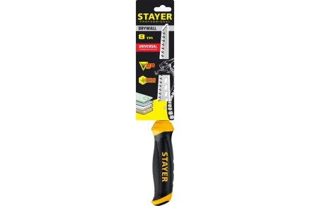 STAYER 160 мм, выкружная ножовка по гипсокартону, Professional, 8TPI, 15173_z02 купить в Тюмени