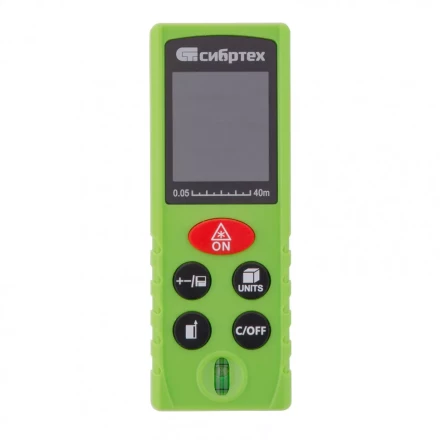 Лазерный дальномер Сибртех PM-40 с пузырьковым уровнем 38010 купить в Тюмени