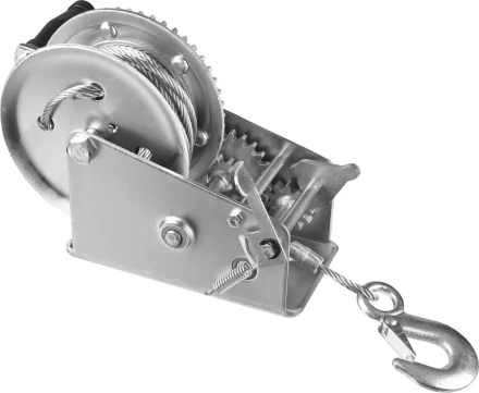 Лебедка ручная барабанная ЗУБР &quot;ПРОФЕССИОНАЛ&quot;, тяговая, тросовая, 1,1т, 8м 43113-1.1_z01 купить в Тюмени