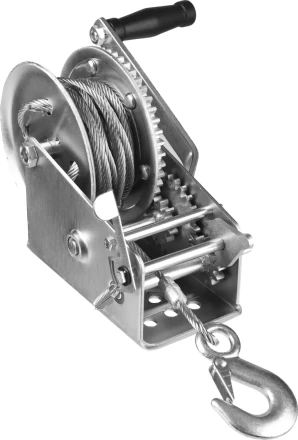 Лебедка ручная барабанная ЗУБР &quot;ПРОФЕССИОНАЛ&quot;, тяговая, тросовая, 1,1т, 8м 43113-1.1_z01 купить в Тюмени