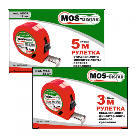 Рулетка измерительная MOS-DISTAR MS37-3016 купить в Тюмени