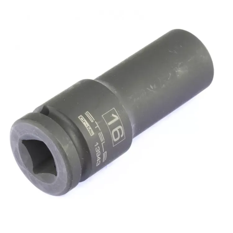 Головка ударная удлиненная шестигранная 16 мм 1/2" CrMo Stels 13943 купить в Тюмени