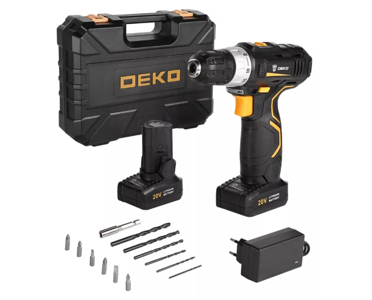 Дрель аккумуляторная в наборе DEKO GCD20DU3 SET3, 063-4142 купить в Тюмени