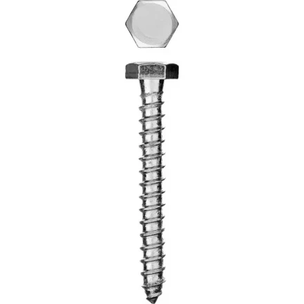 Шурупы ЗУБР &quot;МАСТЕР&quot; с шестигранной головкой, оцинкованные, 6x60мм, 4шт 300456-06-060 купить в Тюмени