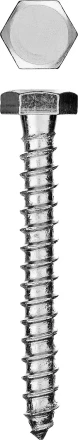 Шурупы ЗУБР &quot;МАСТЕР&quot; с шестигранной головкой, оцинкованные, 6x60мм, 4шт 300456-06-060 купить в Тюмени