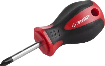 Отвертка ЗУБР &quot;МАСТЕР&quot;, &quot;STUBBY&quot; ( бочка ), Cr-v, эргономичная двухкомпонентная рукоятка, PH1x38мм 25062-38-1_z02 купить в Тюмени