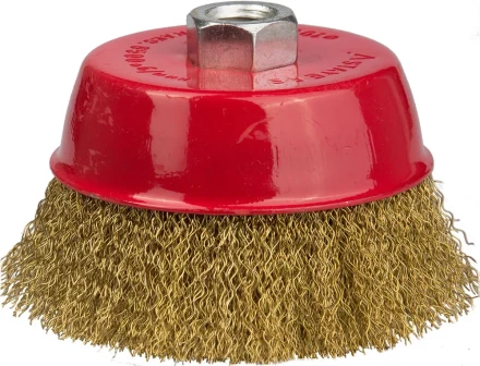 STAYER &quot;PROFESSIONAL&quot;. Щетка чашечная для УШМ, витая стальная латунированная проволока 0,3мм, 100ммхМ14 35125-100_z01 купить в Тюмени