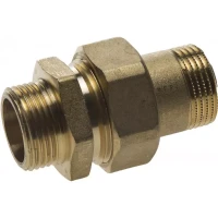 Соединитель GENERAL FITTINGS прямой с накидной гайкой, латунь, ш/ш, 3/4" 51037-S/S-3/4