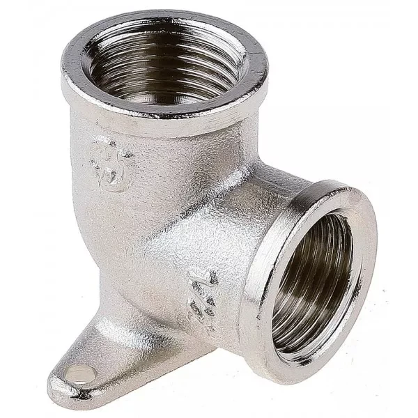 Уголок GENERAL FITTINGS с креплением к стене в двух точках, никелированная латунь, г/г, 1/2" 51075-G/G-1/2 купить в Тюмени