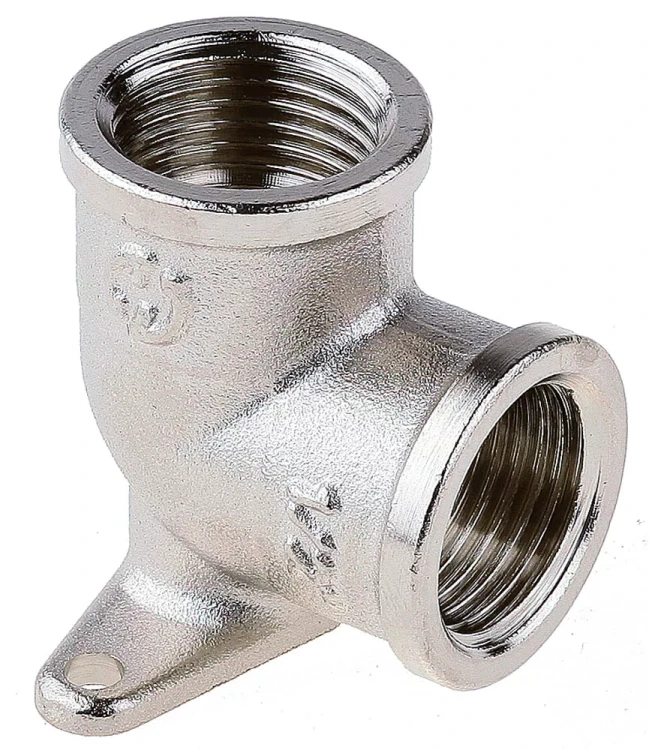 Уголок GENERAL FITTINGS с креплением к стене в двух точках, никелированная латунь, г/г, 1/2" 51075-G/G-1/2 купить в Тюмени