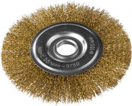 DEXX. Щетка дисковая для УШМ, витая стальная латунированная проволока 0,3мм, 150ммх22мм 35101-150 купить в Тюмени