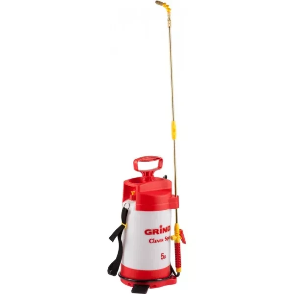 Опрыскиватель GRINDA садовый "Clever Spray",5 л, с латунным  телескоп. удлинителем и упорами для ног 8-425155_z01 купить в Тюмени
