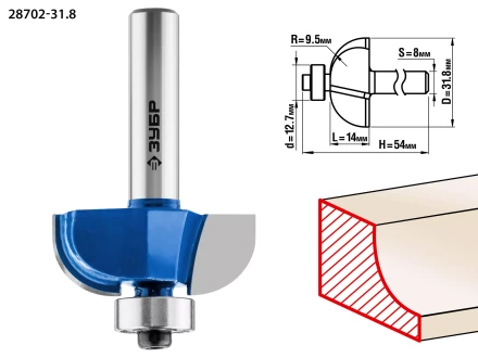 Фрезы кромочные калевочные №2 с подшипником 127мм серия ПРОФЕССИОНАЛ купить в Тюмени
