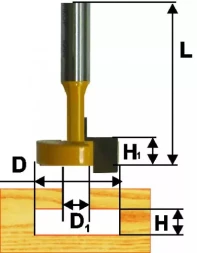 Фреза паз. конструкционная ф95мм Т-обр хв. 8мм 46100