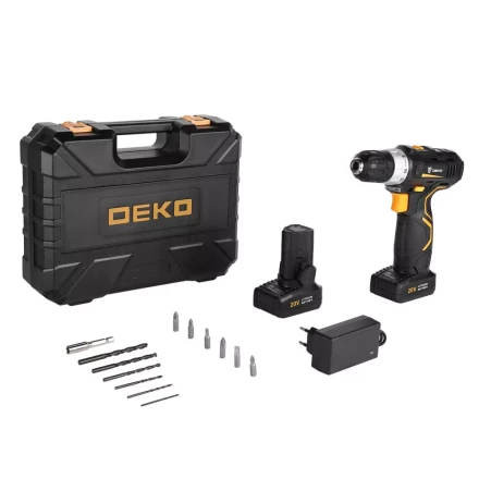 Дрель аккумуляторная DEKO GCD20DU3 SET 4, 063-4144 + набор 13 аксессуаров купить в Тюмени