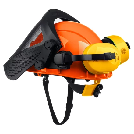 ЗУБР ТРИАДА, защитная каска в комплекте с наушниками и защитным сетчатым экраном, Профессионал (11099) купить в Тюмени