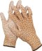 Перчатки GRINDA садовые, прозрачное PU покрытие, 13 класс вязки, коричневые, размер S 11292-S купить в Тюмени