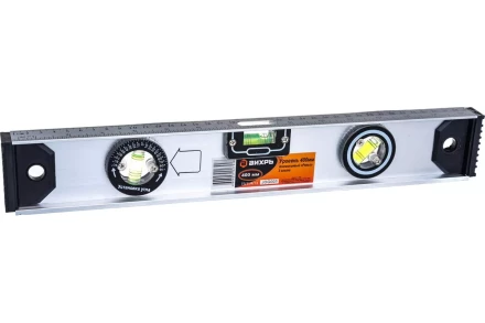 Уровень алюминиевый «Рельс» 400мм 3 глазка фрезерованный Вихрь 900/73/11/4/13 купить в Тюмени