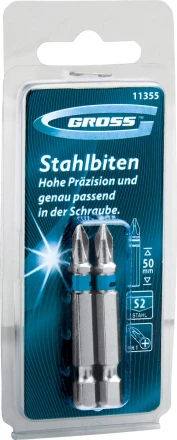 Набор бит РН2х50, сталь S2, 2шт GROSS 11357 купить в Тюмени