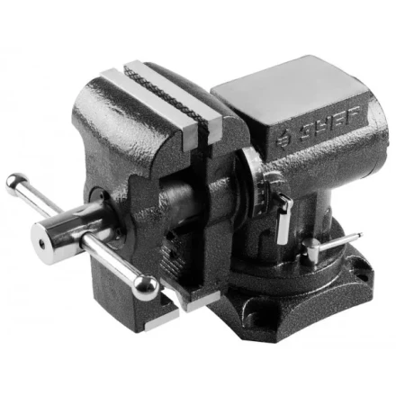 Тиски ЗУБР &quot;ЭКСПЕРТ&quot; слесарные, многофункциональные с поворотом в двух плоскостях, 125мм 32712-125 купить в Тюмени