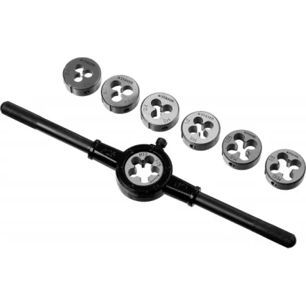 Набор плашек STAYER &quot;MASTER&quot;, плашкодержатель 1шт, плашки 7шт, 8 предметов 28015-H8_z01 купить в Тюмени