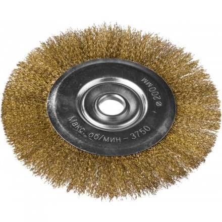 DEXX. Щетка дисковая для УШМ, витая стальная латунированная проволока 0,3мм, 200ммх22мм 35101-200 купить в Тюмени