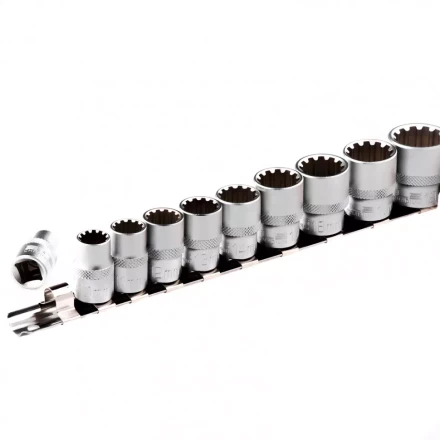 Набор универсальных торцевых головок 3/8 SpLine CrV 10 шт 8-19 мм Stels 13639 купить в Тюмени