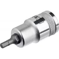 Торцовая бита-головка KRAFTOOL "INDUSTRIE QUALITAT", материал S2, HEX, сатинированная, 1/2", H4 27908-04_z01