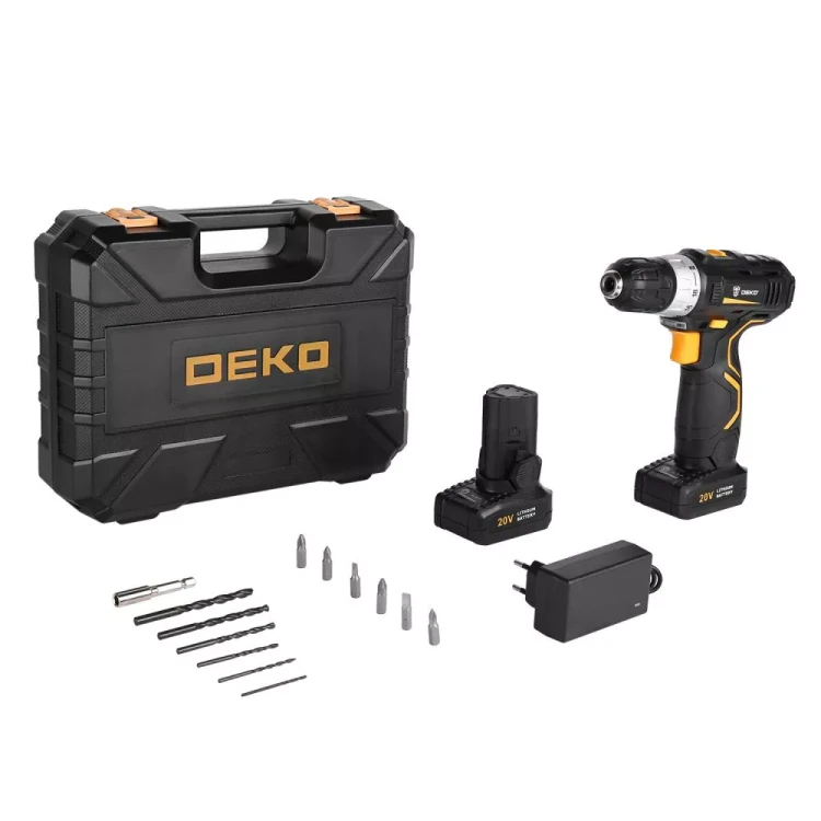 Дрель аккумуляторная в наборе DEKO GCD20DU3 SET5, 063-4145 купить в Тюмени