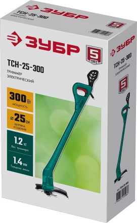 ЗУБР 300 Вт, ш/с 25 см, сетевой триммер (ТСН-25-300) купить в Тюмени