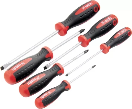Набор отверток,сталь S2 двухкомпонентные рукоятки 6 шт.  MATRIX PROFESSIONAL 13303 купить в Тюмени