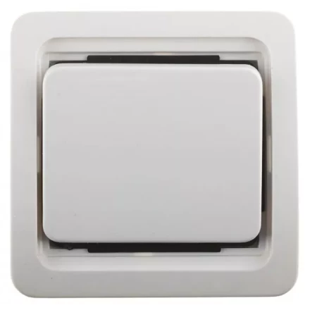 Выключатель СВЕТОЗАР &quot;ГАММА&quot; одноклавишный, без подсветки, цвет белый, 10А/~250В SV-54130-W купить в Тюмени