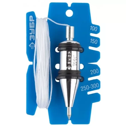 Отвес ЗУБР &quot;ЭКСПЕРТ&quot; строительный со шнуром и безопасным наконечником, 100 г 06347-10_z01 купить в Тюмени