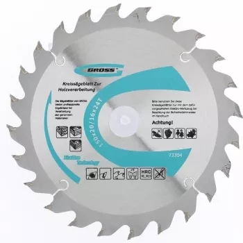 Пильный диск по дереву 165 x 20/16 x 24Т GROSS 73311 купить в Тюмени